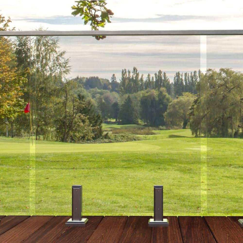 PEAK Mountain View 39 in. x 42 in. Glass Deck Railing Clear Tempered Glass Panel