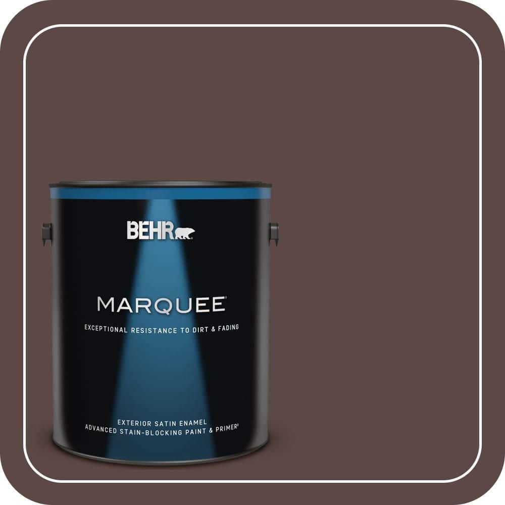 BEHR MARQUEE 1 gal. #MQ1-58 Chocolate Soul Satin Enamel Exterior Paint & Primer
