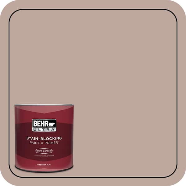 BEHR ULTRA 1 qt. #PWL-88 Heavenly Cocoa Extra Durable Flat Interior Paint & Primer (2)