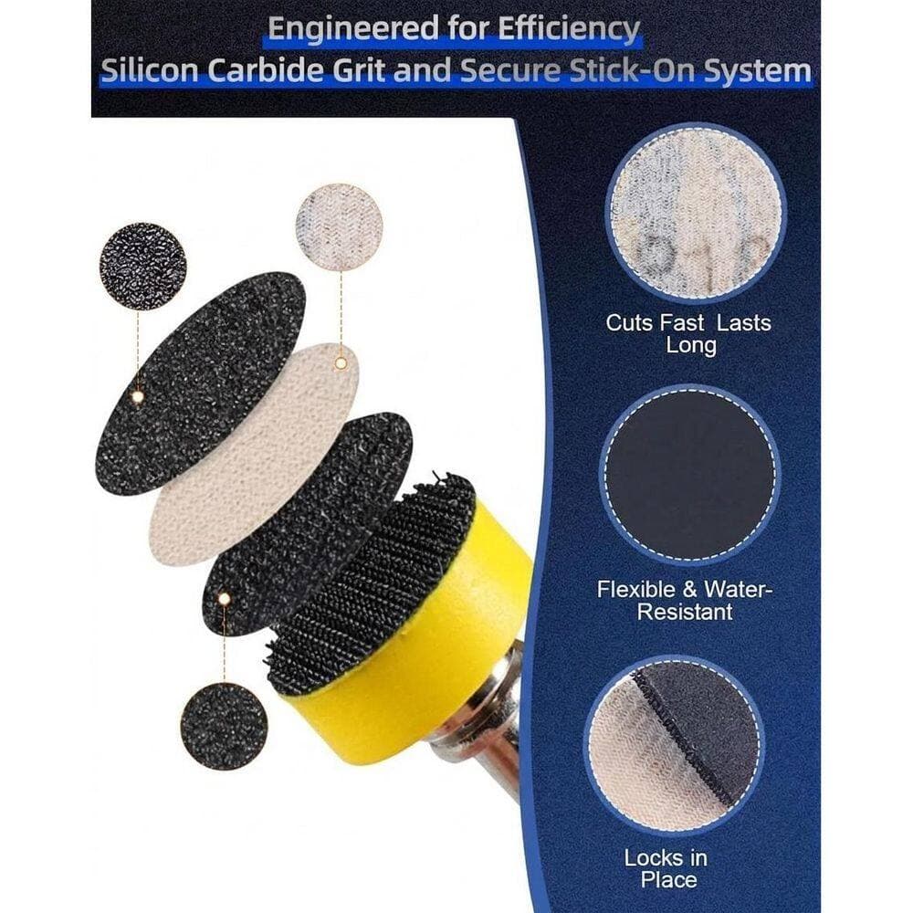 LAIFUCAM 1 in. Sanding Discs and Drums with Wet Dry Sanding Paper, 482 -pieces Kit for Dremel Rotary Tool, 60-10000 Grit (3)