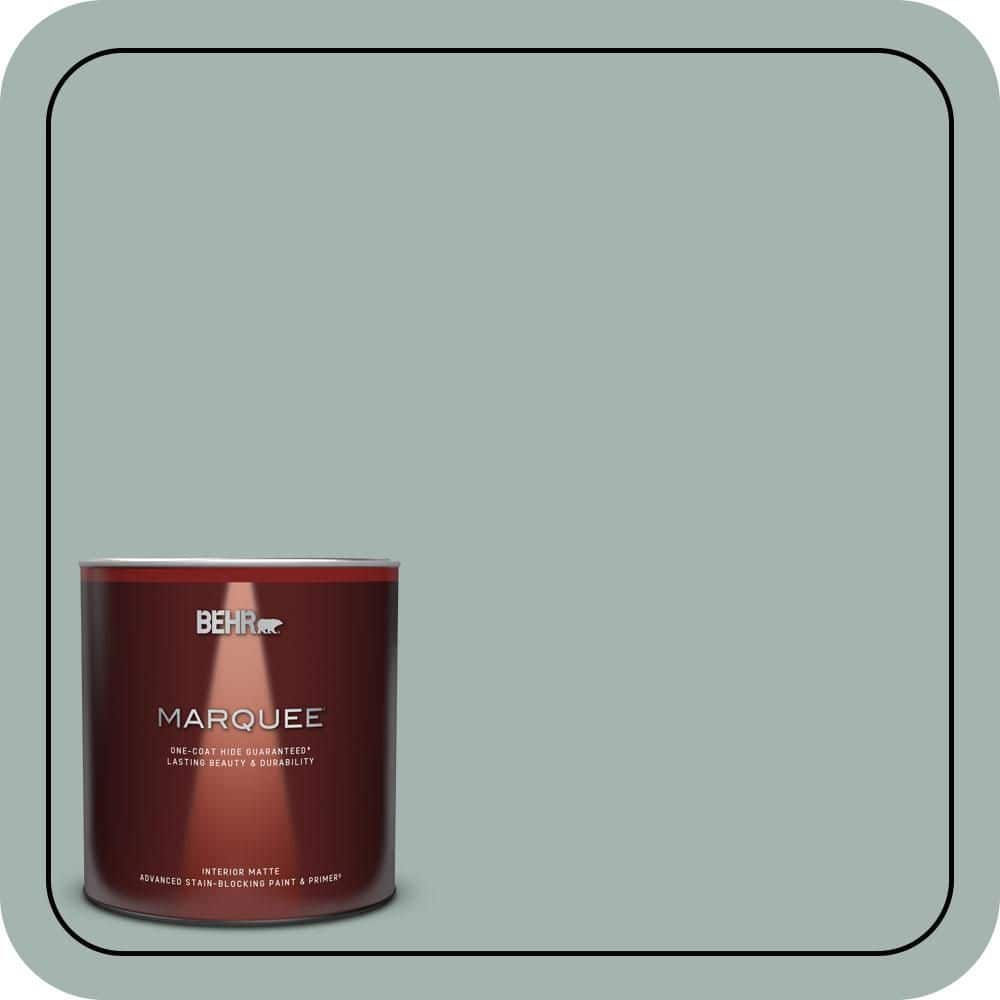 BEHR MARQUEE 1 qt. #PPU12-09 Frozen Pond Matte Interior Paint & Primer