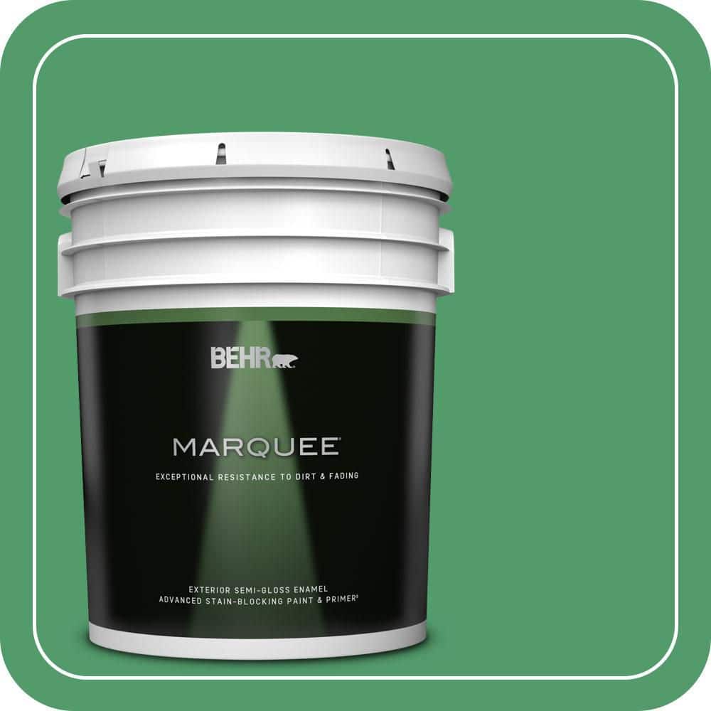 BEHR MARQUEE 5 gal. #P410-6 Solitary Tree Semi-Gloss Enamel Exterior Paint & Primer