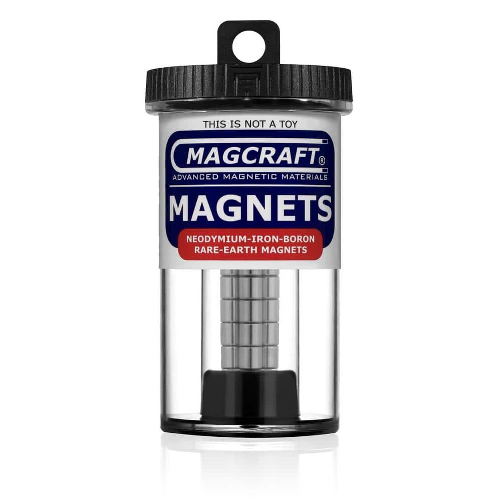 Magcraft Rare Earth 1/4 in. x 1/4 in. Rod Magnet (20-Pack)
