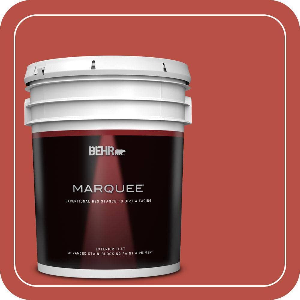 BEHR MARQUEE 5 gal. #T14-20 Amaryllis Flat Exterior Paint & Primer