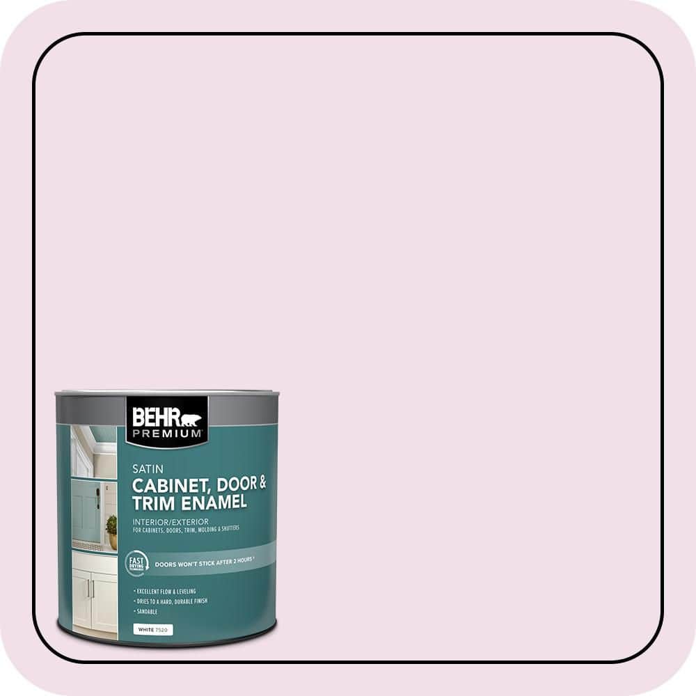 BEHR PREMIUM 1 qt. #M120-1 Pink Proposal Satin Enamel Interior/Exterior Cabinet, Door & Trim Paint (1)