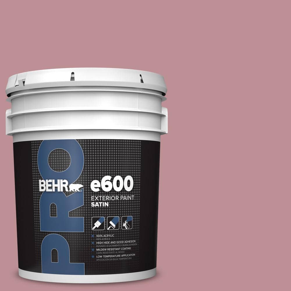 BEHR PRO 5 gal. #S130-4 Cherry Juice Satin Exterior Paint