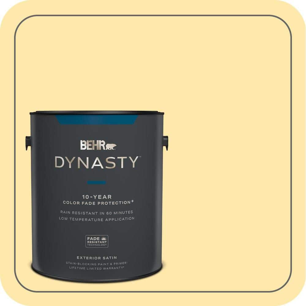 BEHR DYNASTY 1 gal. #PPH-02 Corn Satin Enamel Exterior Stain-Blocking Paint & Primer