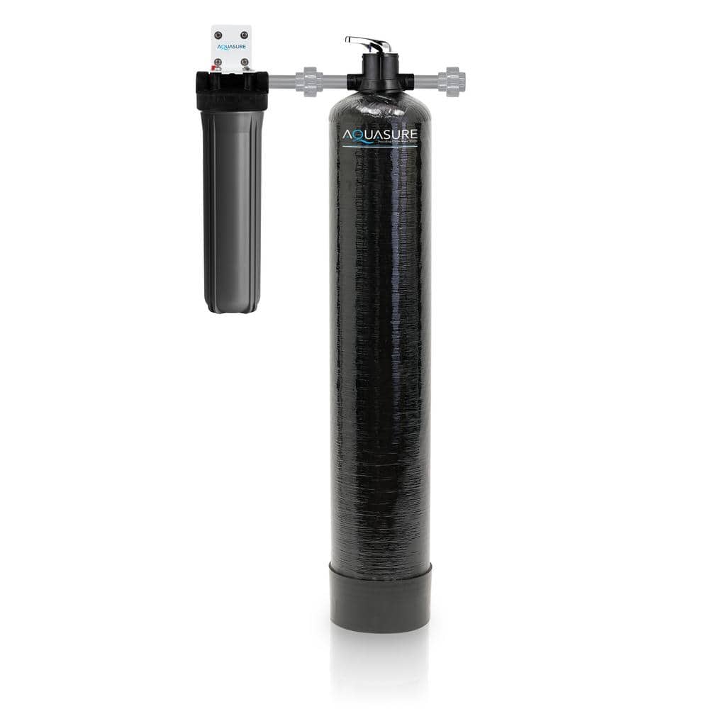 AQUASURE Fortitude Pro KDF/GAC 1,000,000 Gal. Whole House Water Treatment System with Pleated Sediment Pre-Filters (1)