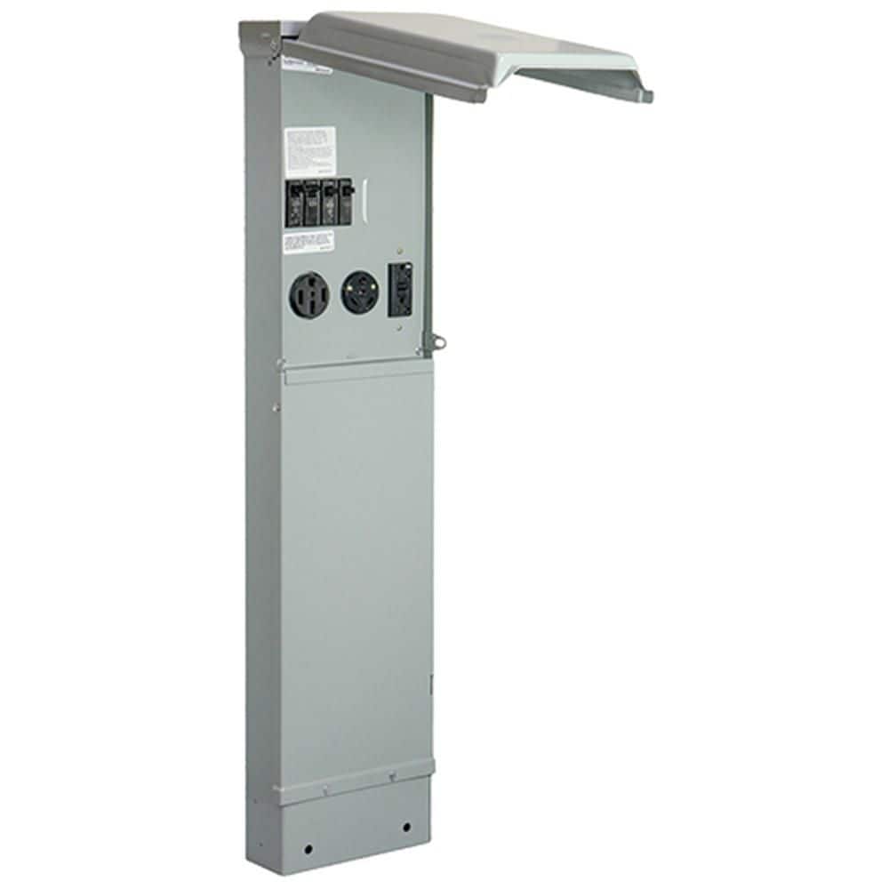 Midwest Electric Products 100 Amp 5-Space 10-Circuit Single Head Pad Mount RV Pedestal (U075CP4010)