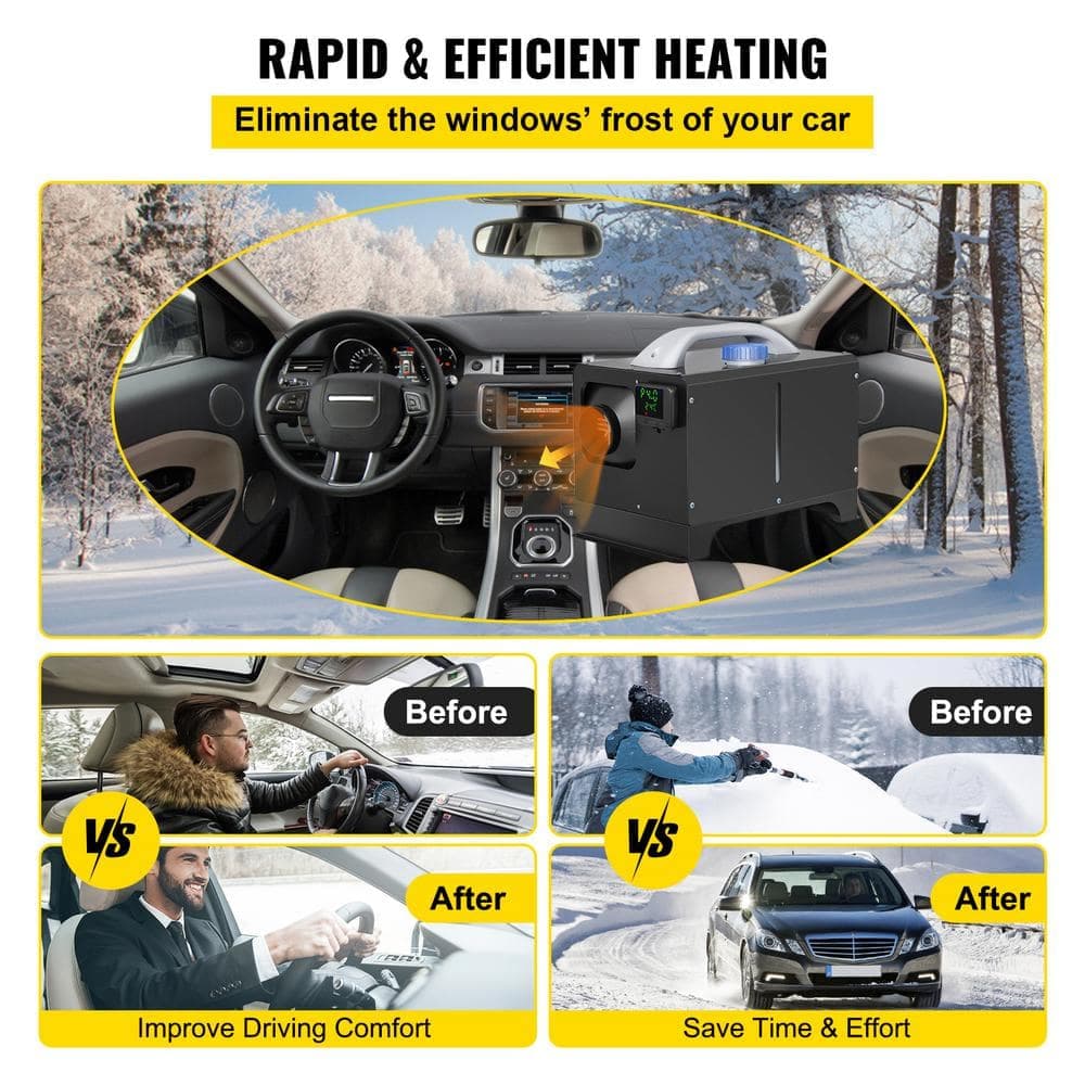 VEVOR 27200 BTU Diesel Air Heater 8KW All-in-1 Truck Heater with Black LCD and Remote Control for RV Truck, Boat, 12-Volt (3)