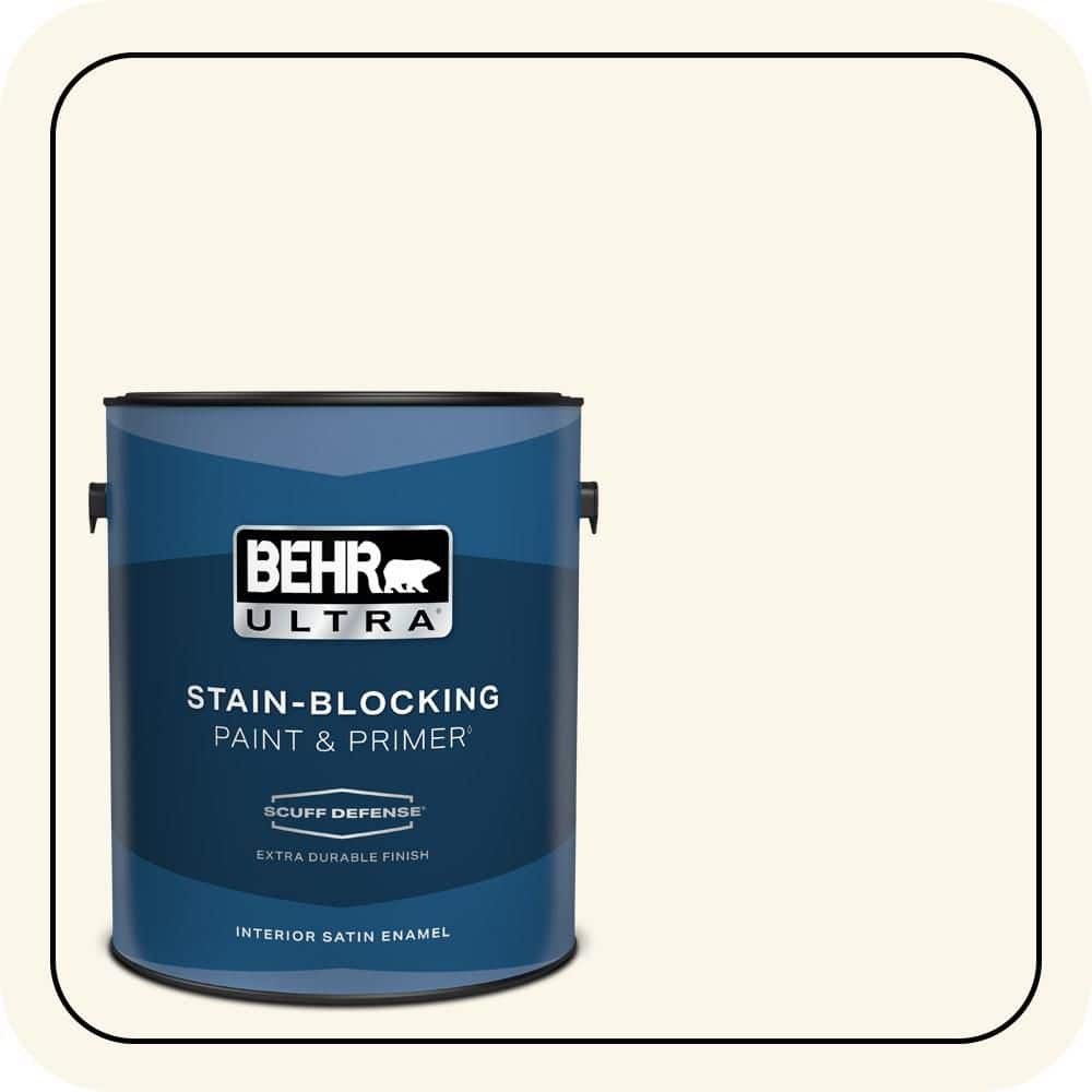 BEHR ULTRA 1 gal. #PWN-30 Clear Moon Extra Durable Satin Enamel Interior Paint & Primer