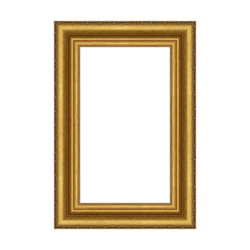 Amanti Art Mirror Makeover Parlor Gold 17.25 in. W x 25.25 in. H Bathroom Mirror Frame Border Kit-Fits a 16 x 24 Mirror (1)