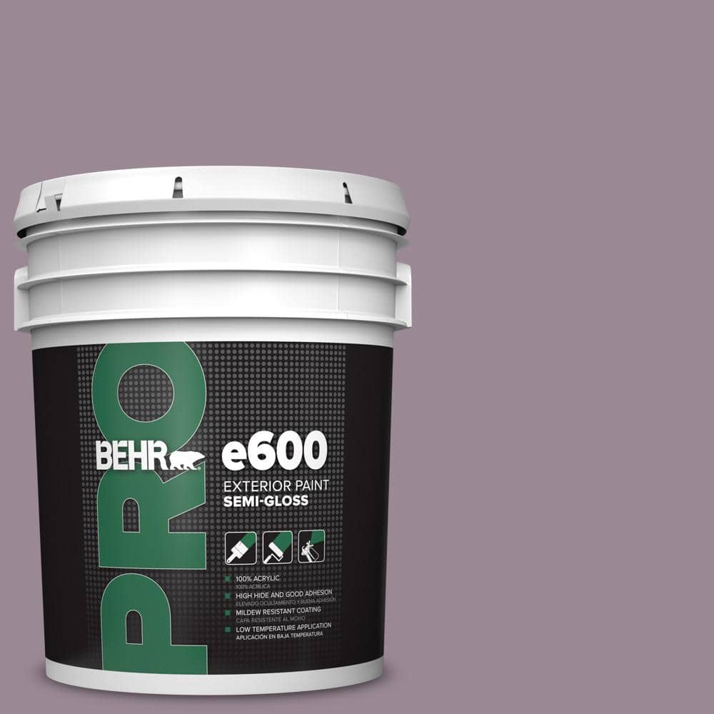 BEHR PRO 5 gal. #690F-5 Purple Mauve Semi-Gloss Exterior Paint