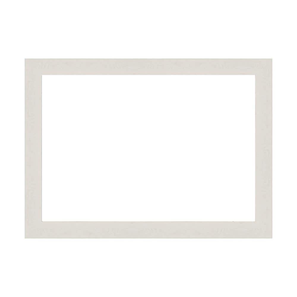 Amanti Art Mirror Makeover Rustic Plank White Narrow 29.25 in. W x 21.25 in. H Bathroom Mirror Frame Border Kit-Fits 28 x 20 mirror (1)