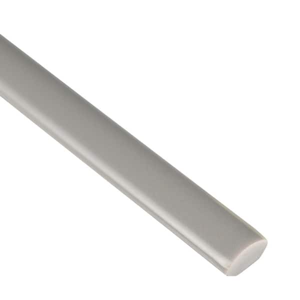 MSI Domino Gray Quarter Round Molding 0.6 in. x 12 in. Glossy Ceramic Wall Tile (1 lin. ft.)