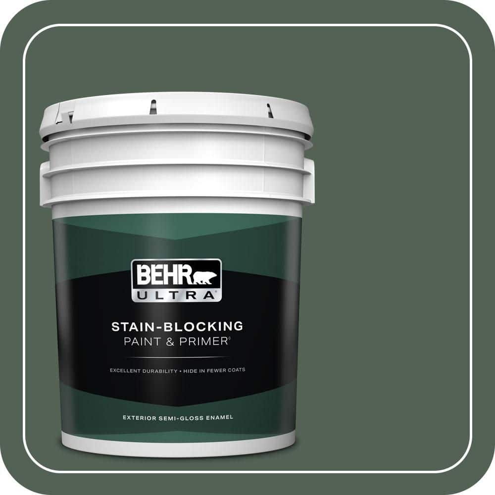 BEHR ULTRA 5 gal. #MQ6-14 Northern Glen Semi-Gloss Enamel Exterior Paint & Primer