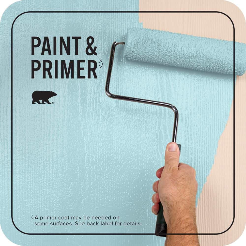BEHR PREMIUM PLUS 1 gal. #510A-3 Fresh Water Flat Exterior Paint & Primer (2)