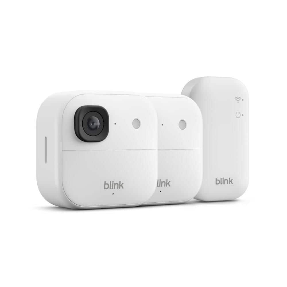 Blink Outdoor 2K+Battery (Newest Model)Wireless Smart Security Camera,2K  Resolution,Sync Module Core Included 2-Cameras White