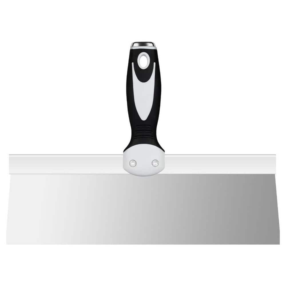 KIWDZFU 12 in. Stainless Steel Joint Taping Knife with Soft Grip Handle for Drywall Skimming and Plastering (1)