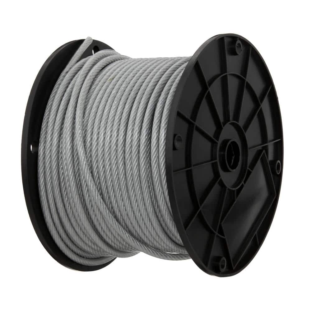 Everbilt 3/16 in. x 250 ft. Galvanized Vinyl Coated Steel Wire Rope (4)