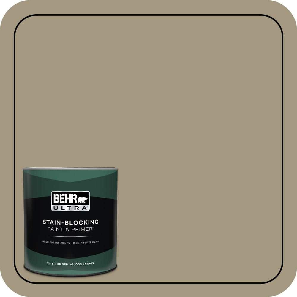 BEHR ULTRA 1 qt. #N330-5 Livingston Semi-Gloss Enamel Exterior Paint & Primer
