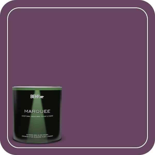 BEHR MARQUEE 1 qt. #MQ5-35 Plum Rich Semi-Gloss Enamel Exterior Paint & Primer (2)