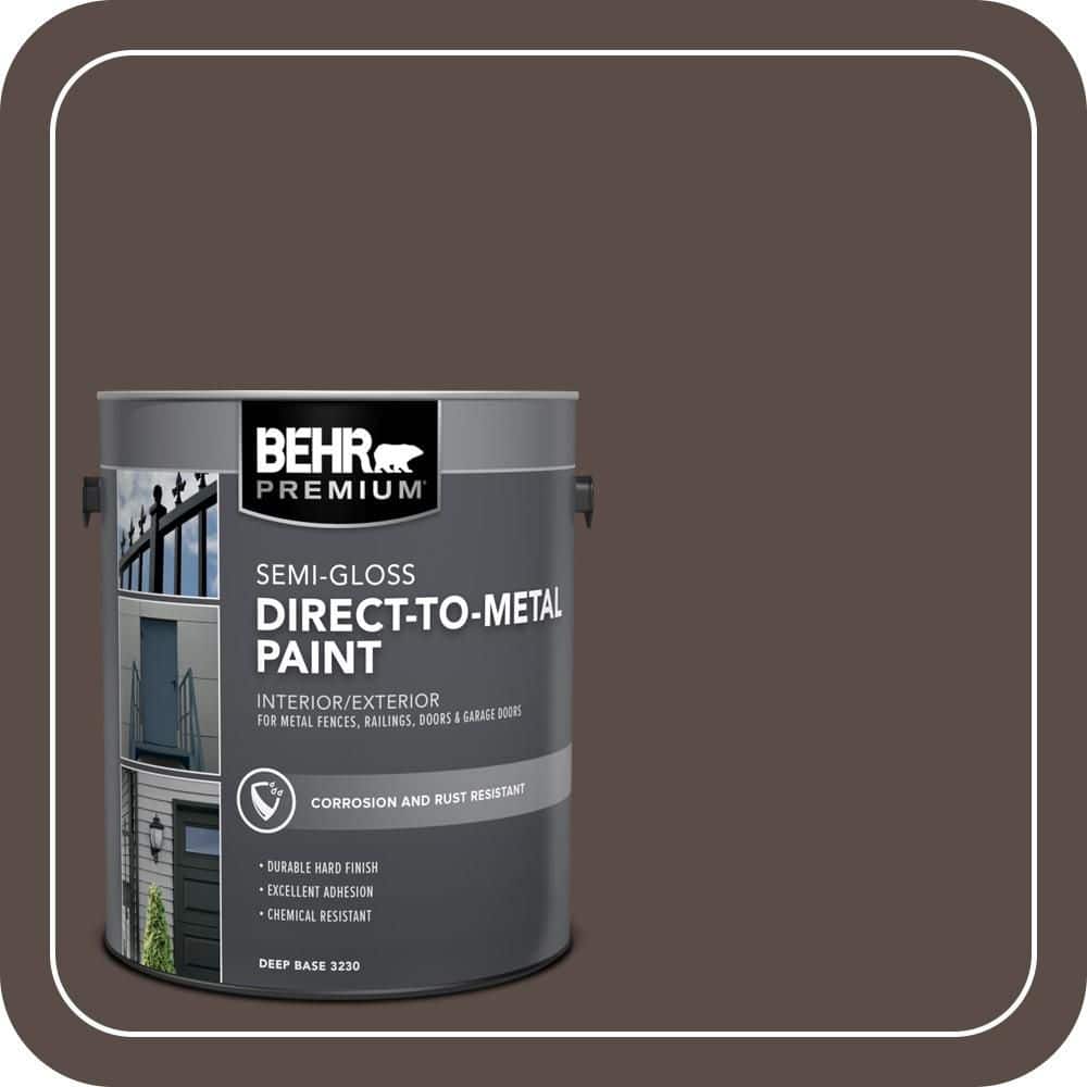 BEHR PREMIUM 1 gal. #PPU5-19 Dark Truffle Semi-Gloss Direct to Metal Interior/Exterior Paint