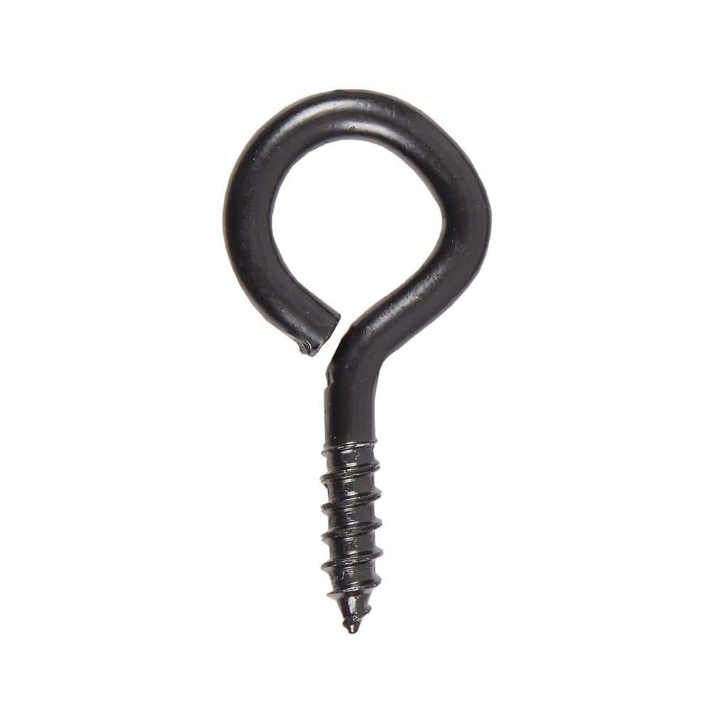 Everbilt Desc 3/16 in. x 1-7/8 in. Black Screw Eye (3-Piece) (1)