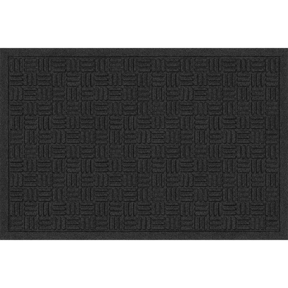 TrafficMaster Black 24 in. x 36 in. Recycled Rubber Commercial Door Mat (2)