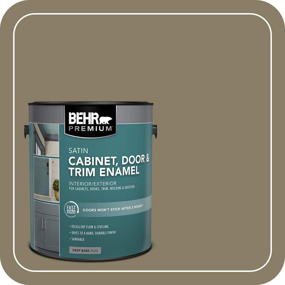 BEHR PREMIUM 1 gal. #N340-6 Sorrel Leaf Satin Enamel Interior/Exterior Cabinet, Door & Trim Paint