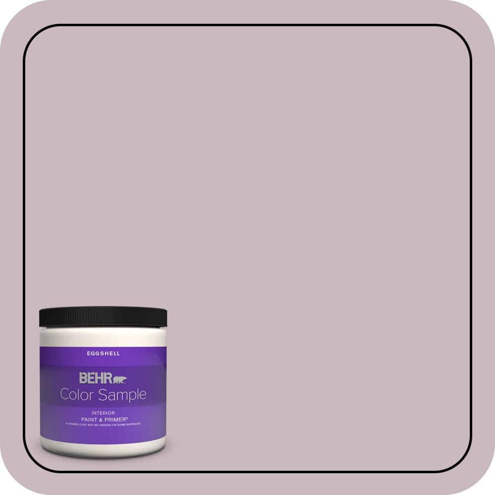 BEHR PREMIUM PLUS 8 oz. #690E-3 Iris Pink Eggshell Enamel Interior Paint & Primer Color Sample