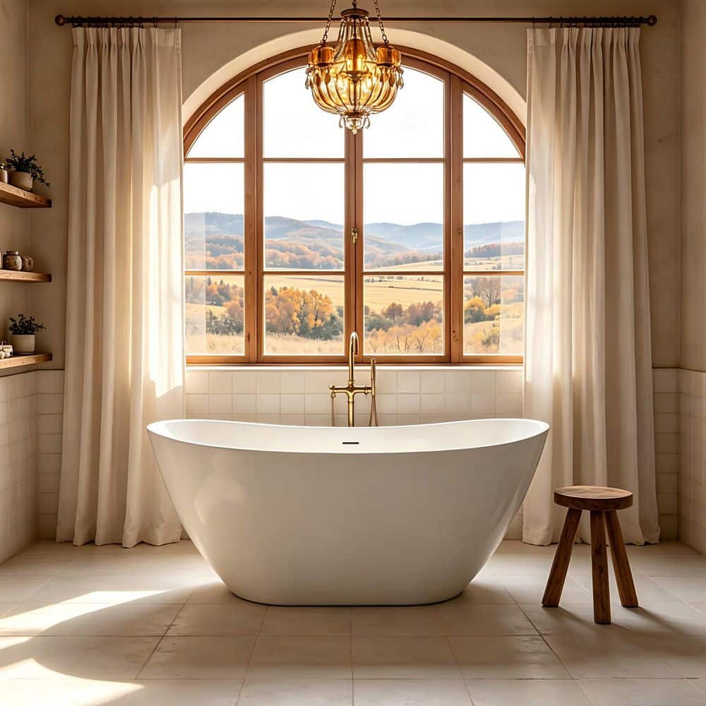 ANGELES HOME 60 in. x 29 in. Acrylic Flatbottom Freestanding Soaking Bathtub with Center Drain and Overflow in White (1)