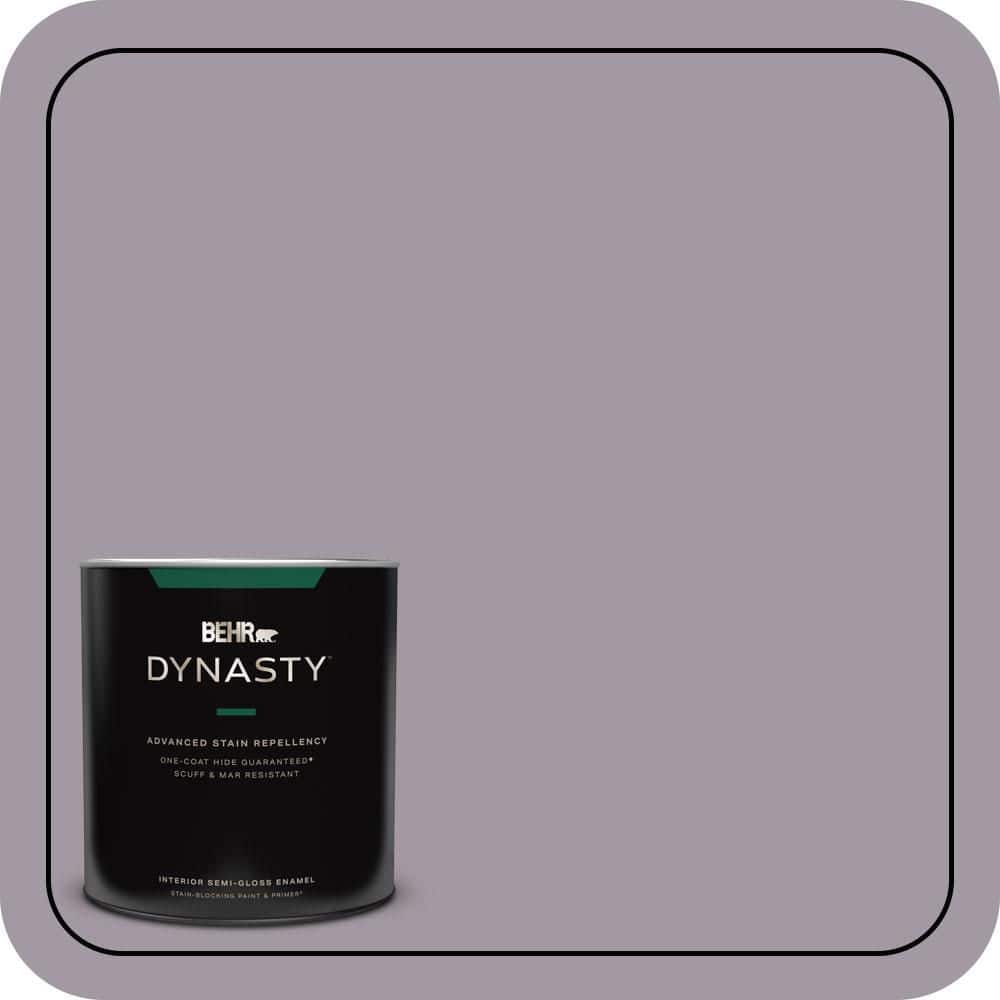 BEHR DYNASTY 1 qt. #N570-3 Art Nouveau Glass One-Coat Hide Semi-Gloss Enamel Interior Stain-Blocking Paint and Primer