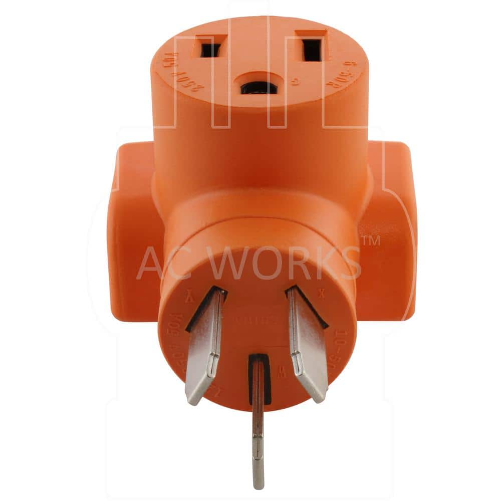 AC WORKS 50 Amp Welder Outlet 10-50 Plug to 50 Amp 6-50 Welder Adapter (3)