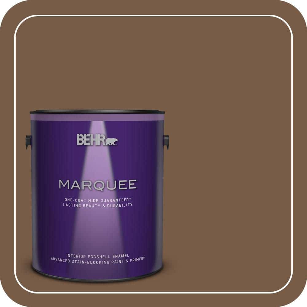 BEHR MARQUEE 1 gal. #N250-7 Mission Brown One-Coat Hide Eggshell Enamel Interior Paint & Primer