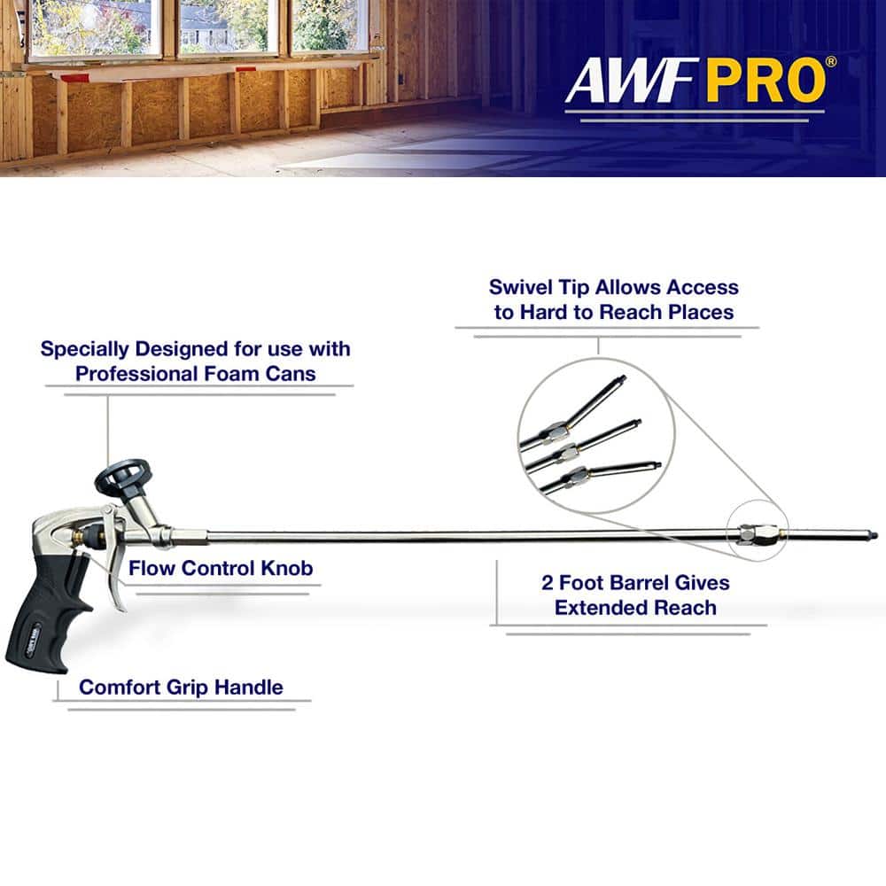 AWF PRO 2 ft. Barrel Foam Dispensing Gun with Swivel Tip (2)