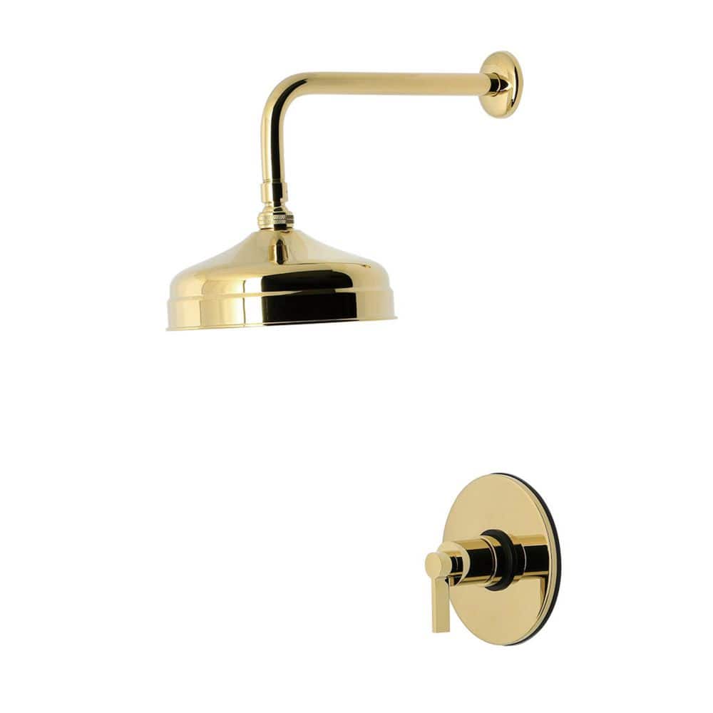 Kingston Brass NuvoFusion 1-Handle 1-Spray Shower Faucet 1.8 GPM in Polished Brass (1)