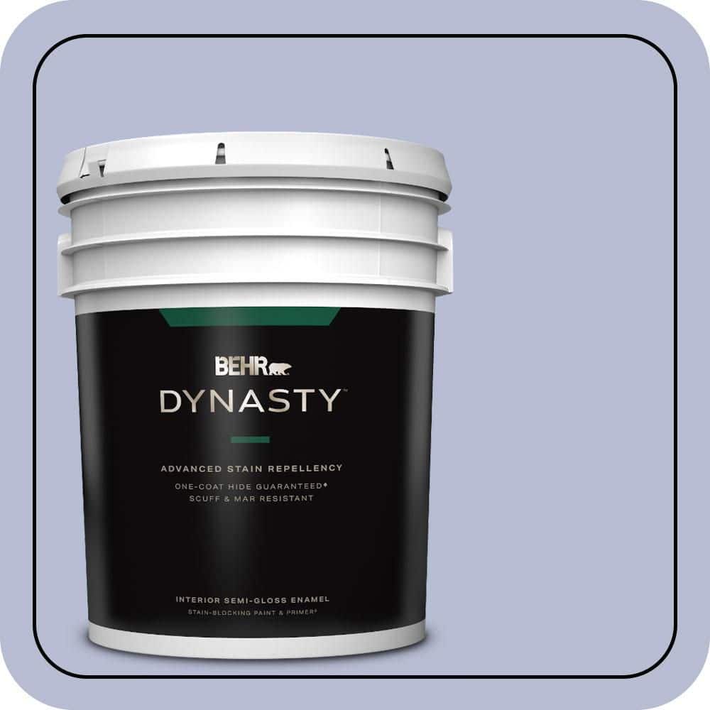 BEHR DYNASTY 5 gal. #S540-2 Violet Vision Semi-Gloss Enamel Interior Stain-Blocking Paint & Primer