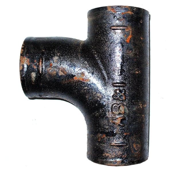 AB&I Foundry 3 in. Cast-Iron No-Hub x No-Hub Sanitary Tee (2)