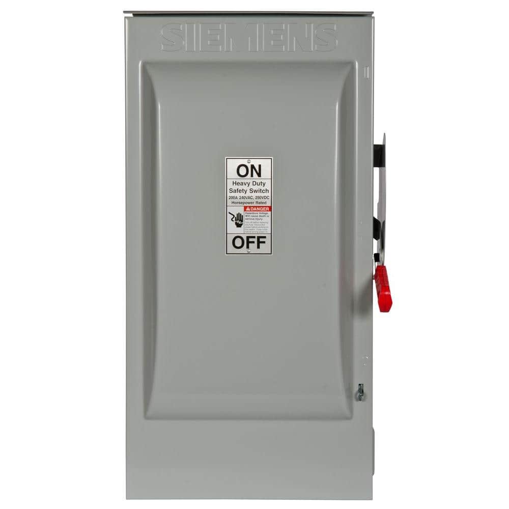 Siemens Heavy Duty 200 Amp 240-Volt 2-Pole Outdoor Fusible Safety Switch (1)