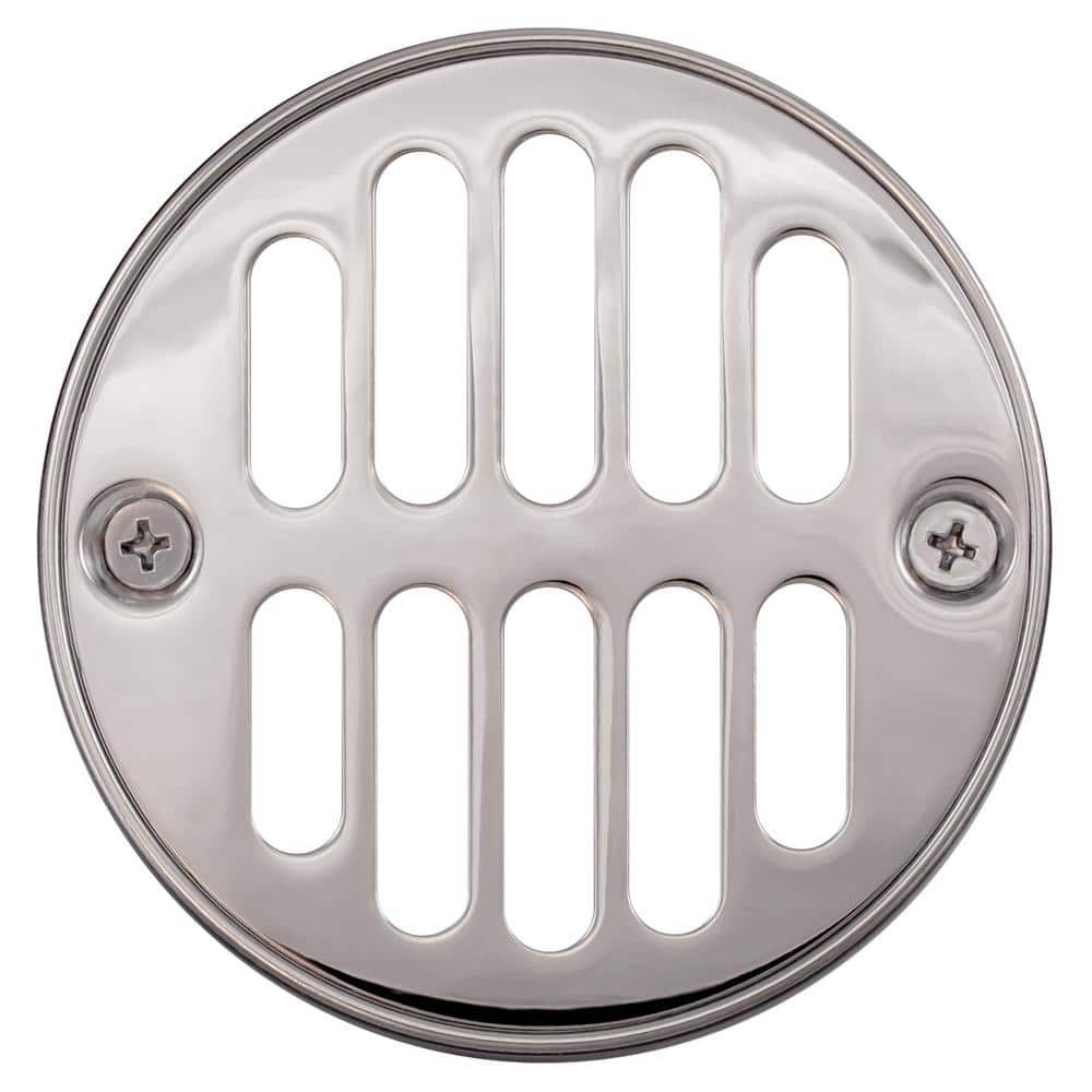 Westbrass Round Brass Shower Strainer Grid Drain Cover with Crown Ring (1)