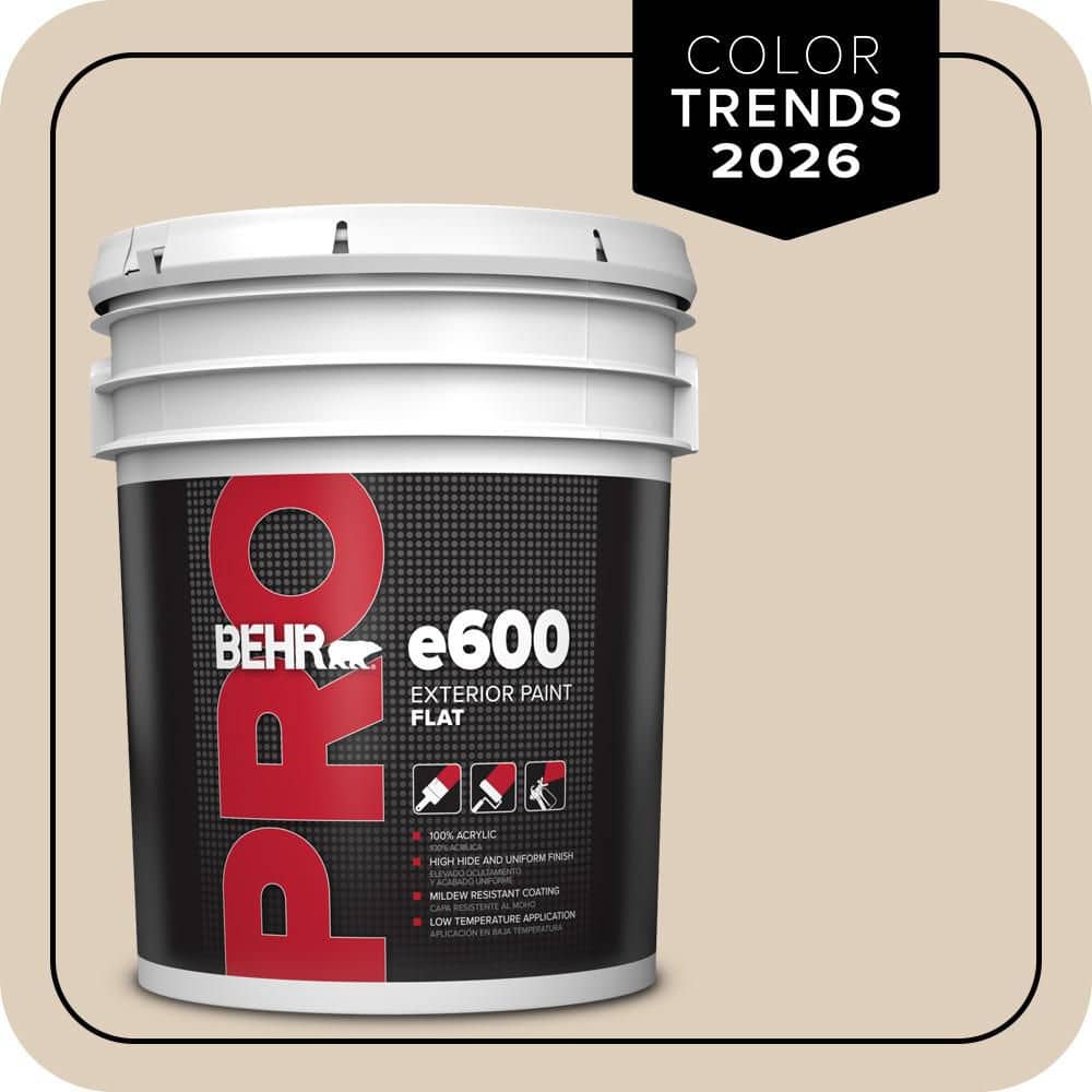 BEHR PRO 5 gal. #MQ3-11 Dainty Lace Flat Exterior Paint