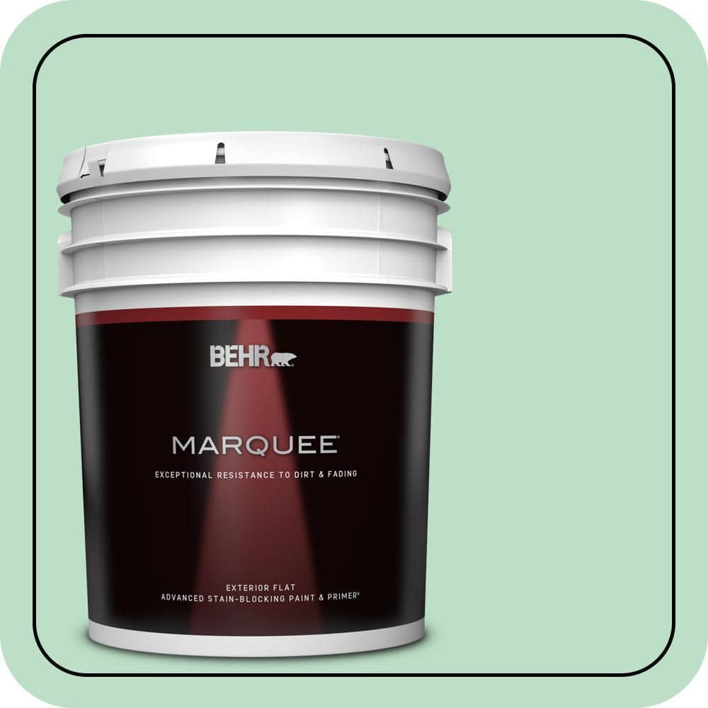 BEHR MARQUEE 5 gal. #470C-3 Spirited Green Flat Exterior Paint & Primer