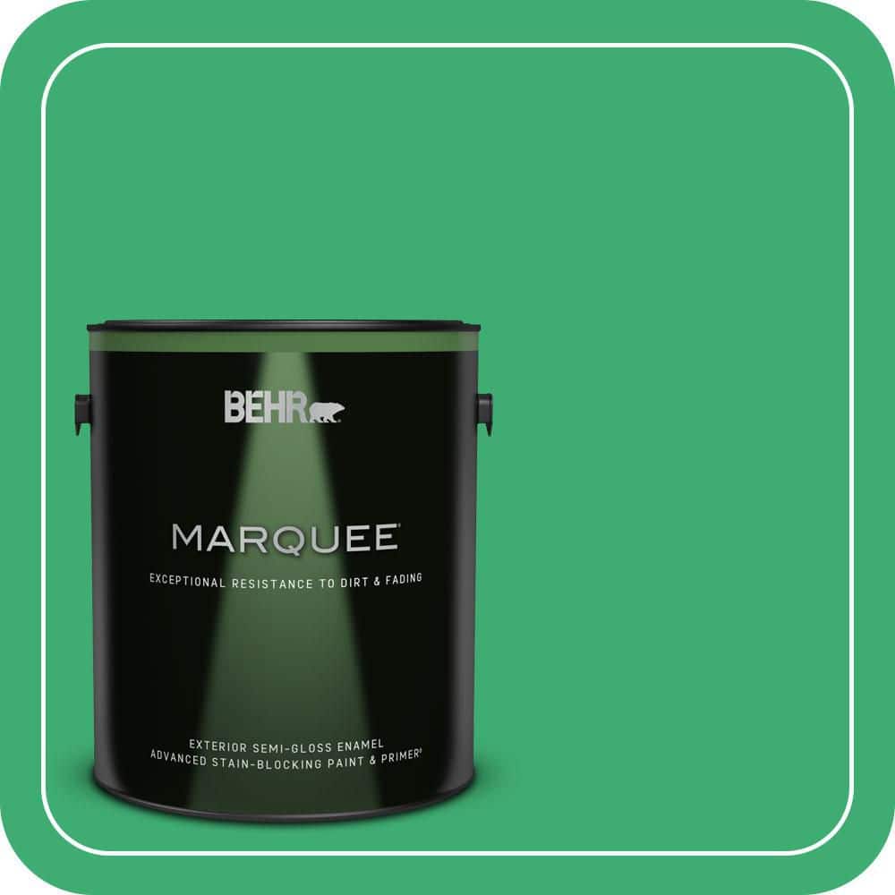 BEHR MARQUEE 1 gal. #460B-5 Fresh Greens Semi-Gloss Enamel Exterior Paint & Primer