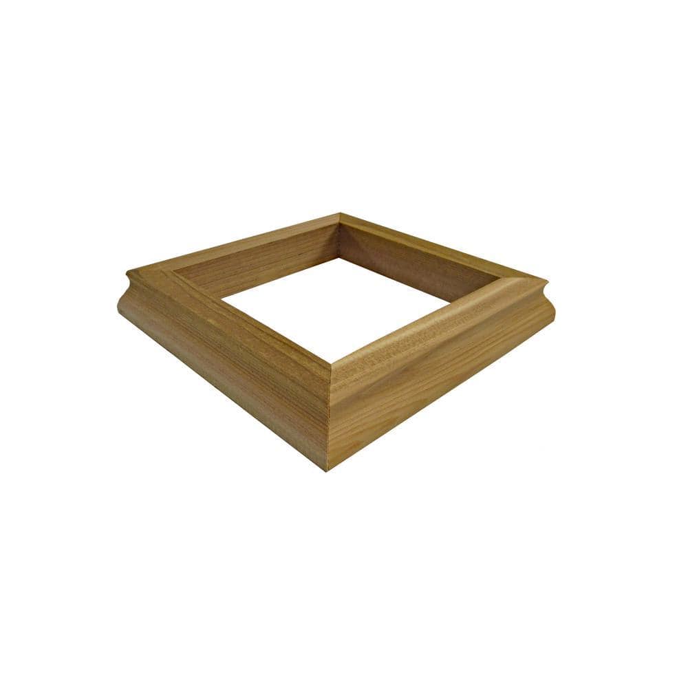 RICH PRAIRIE CUSTOM WOODS LLC 4 in. x 4 in. x 3/4 in. Tall Cedar Post Base Trim