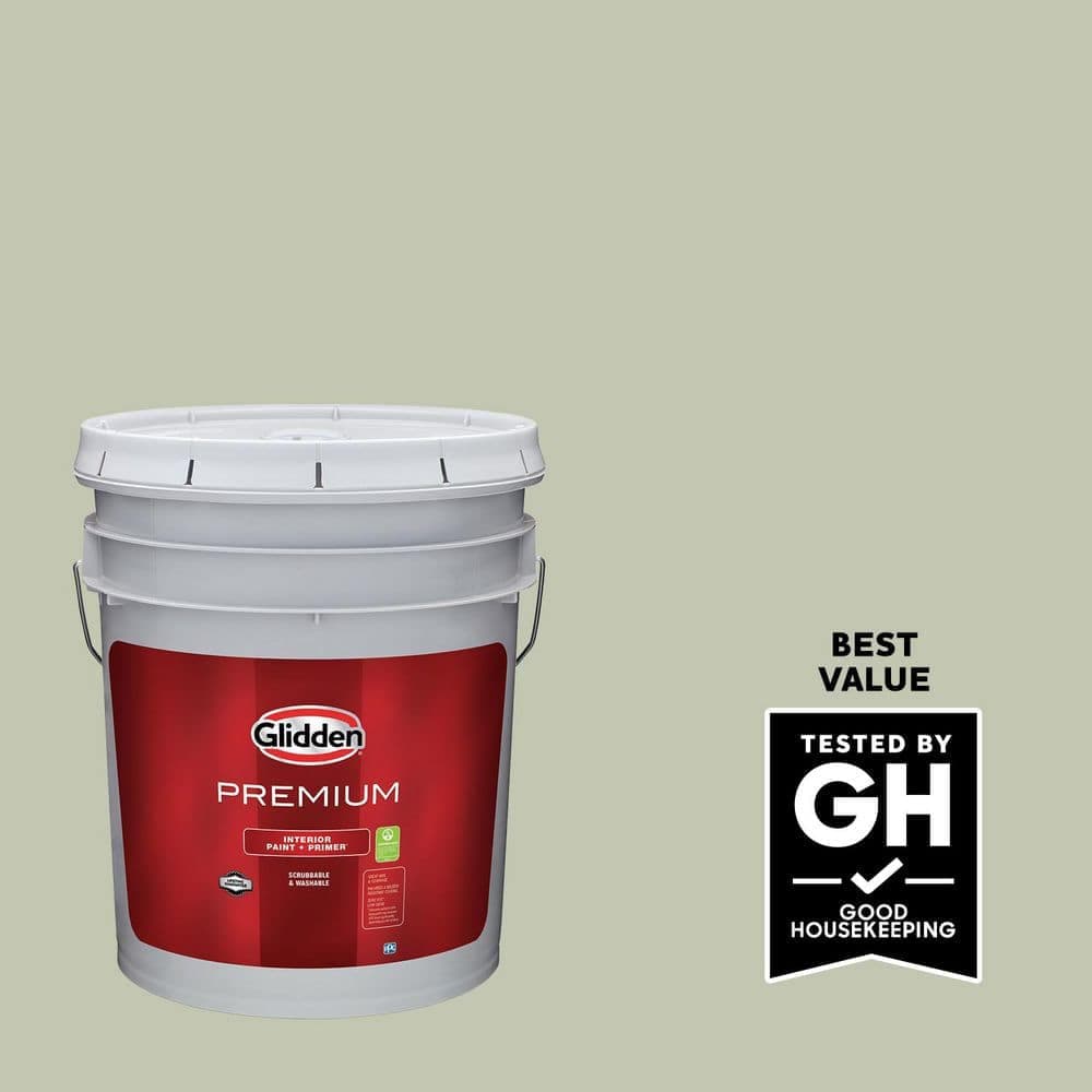 Glidden Premium 5 gal. PPG1030-2 Pale Pine Satin Interior Paint