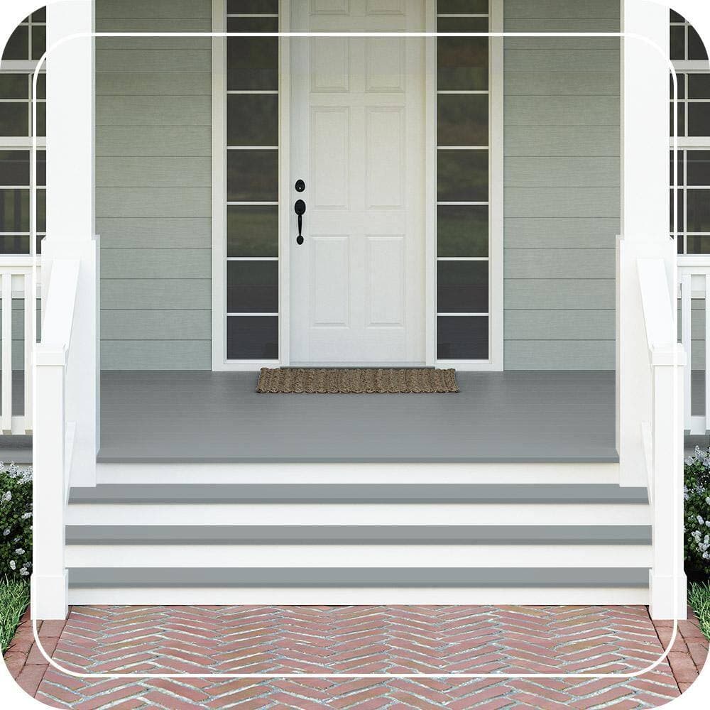 BEHR PREMIUM 1 gal. #HDC-SM16-02 Grey River Rock Textured Low-Lustre Enamel Interior/Exterior Porch and Patio Anti-Slip Floor Paint (3)