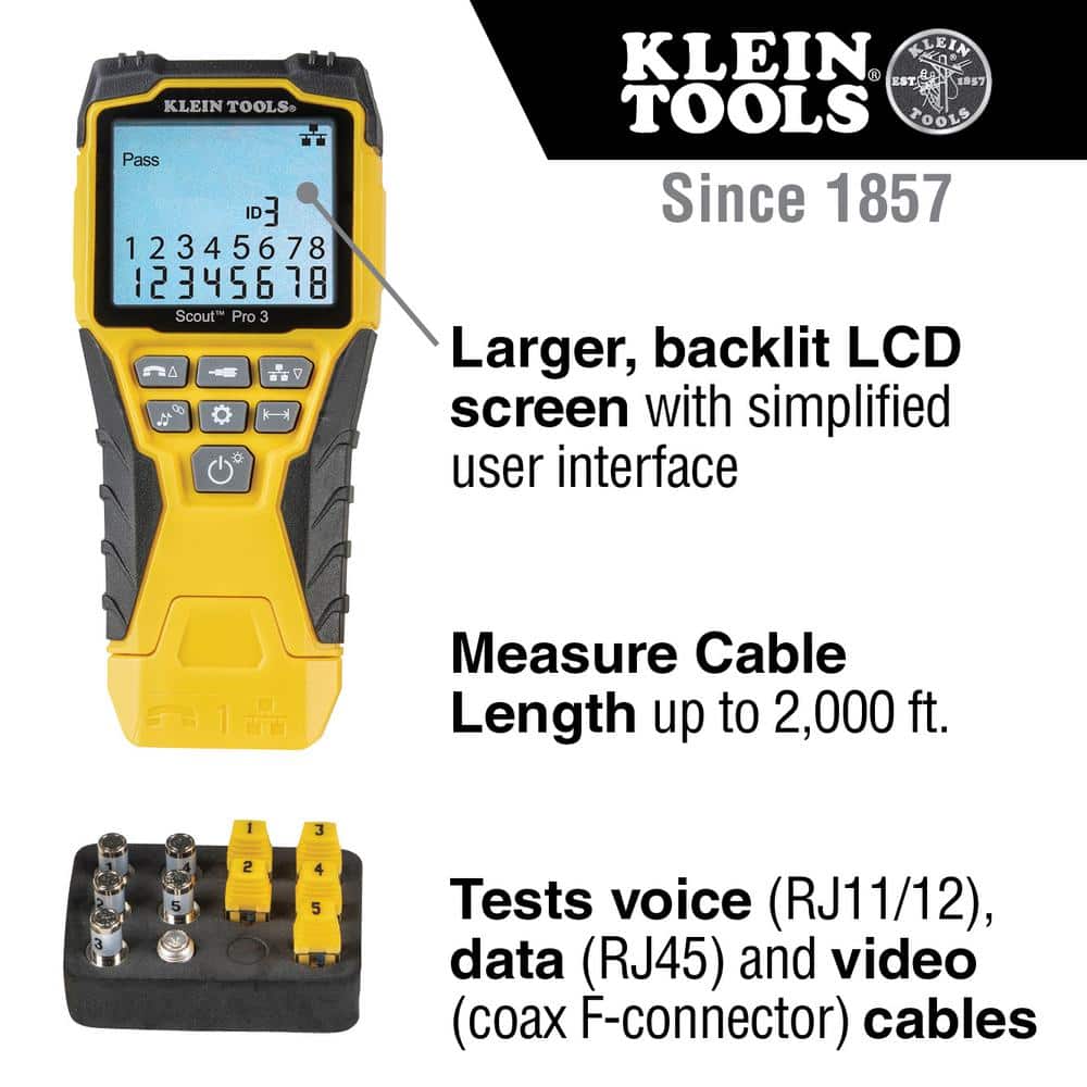 Klein Tools Scout Pro 3 Tester and Tone and Probe PRO Wire Tracing Kit Tool Set (2)