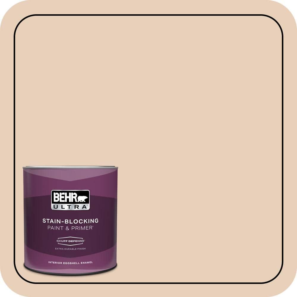 BEHR ULTRA 1 qt. #S230-1 Buff Tone Extra Durable Eggshell Enamel Interior Paint & Primer