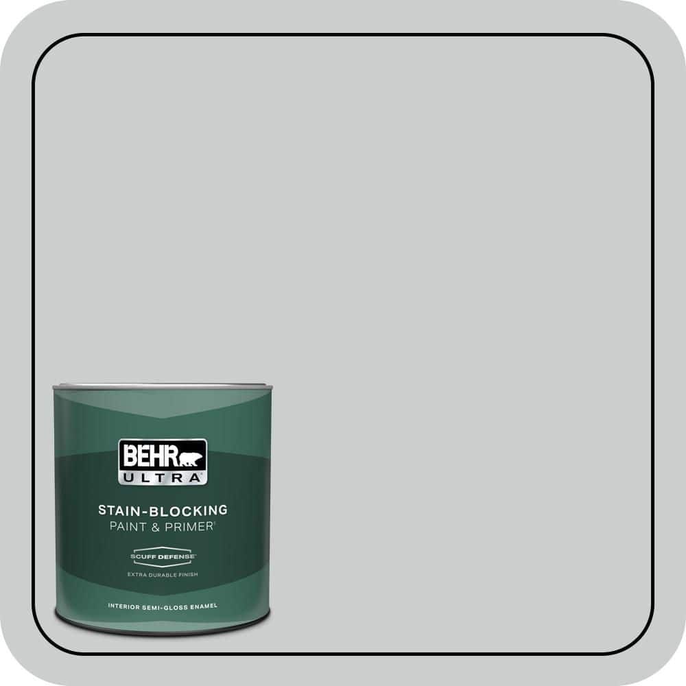 BEHR ULTRA 1 qt. #N500-2 Loft Space Extra Durable Semi-Gloss Enamel Interior Paint & Primer